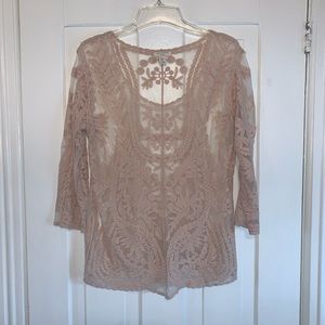 Saint Tropez West Sheer Lace Top